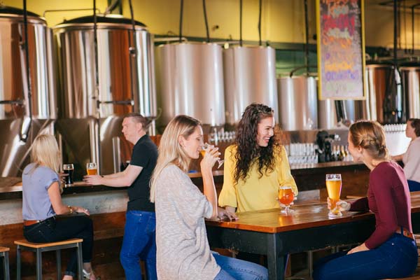 girls hanging out drinking beer