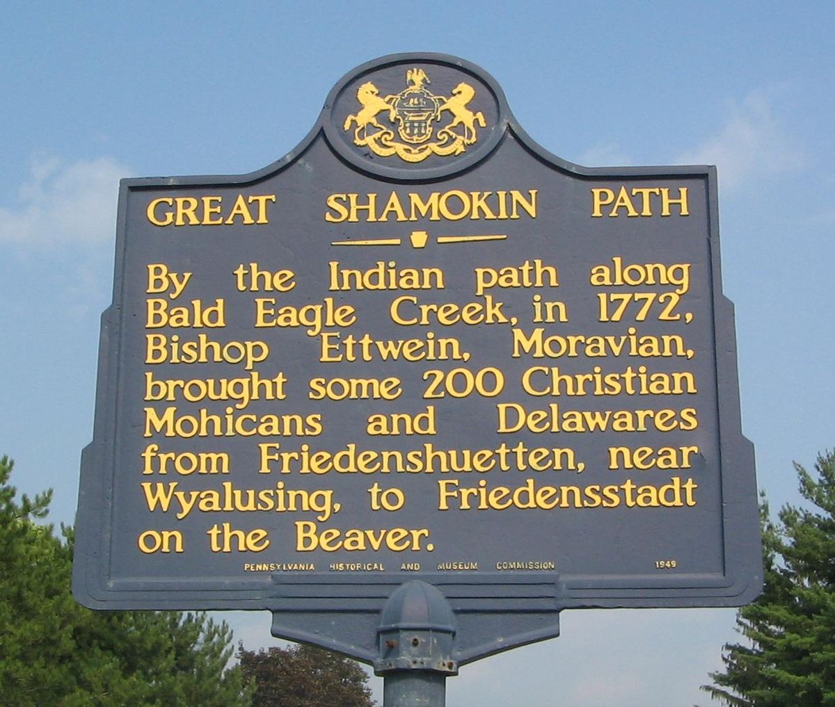 Great Shamokin Path Historical Marker