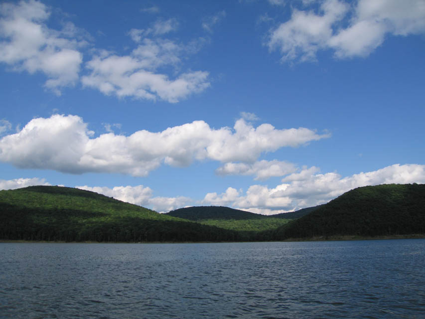 scenic view of mountain from lake