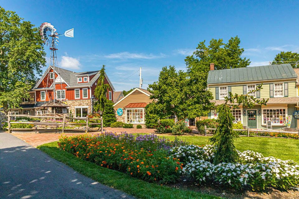 Beautiful garden with flower at Peddlers village