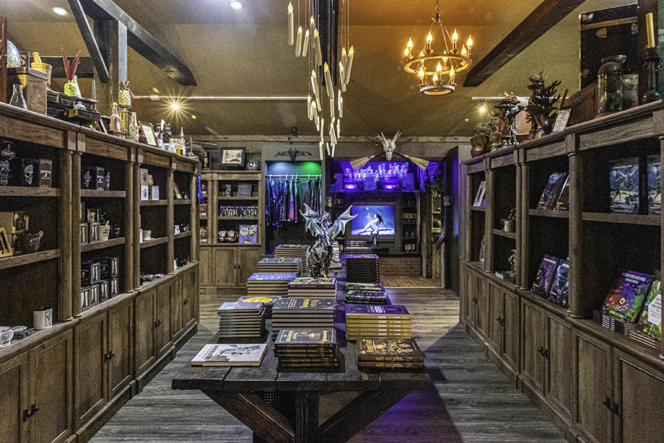 inside gift shop at Cloak and Wand