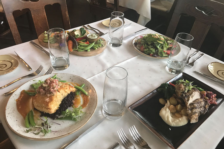 Dining Table with food served