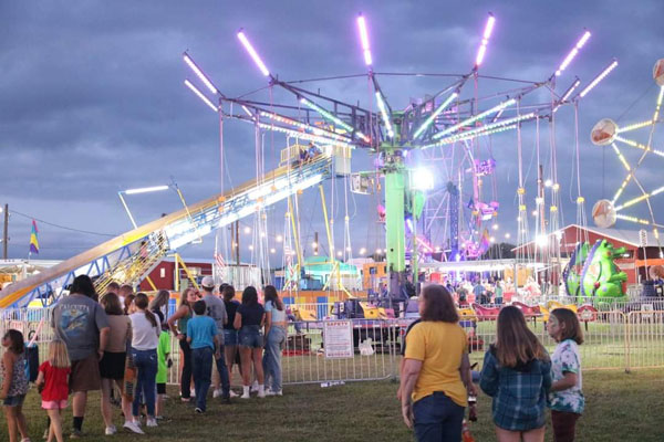 elk county fair at night