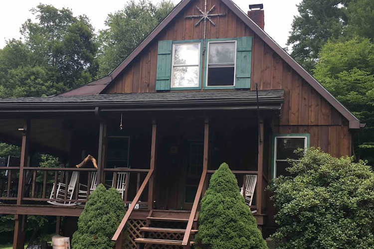 front view of a Cabin house