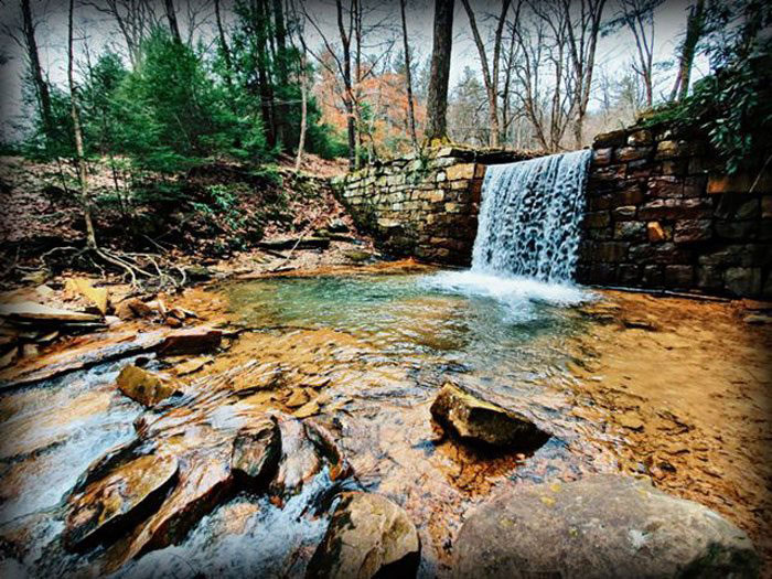 Henry Run Sawmill Dam falls