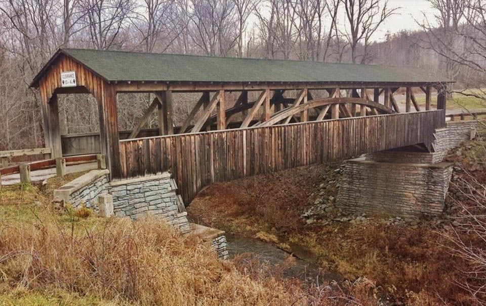 Old Wooden Covered Bridge