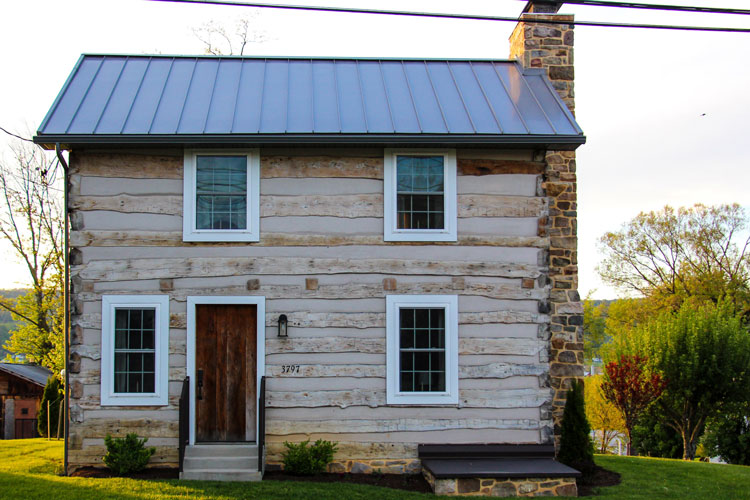 A house with a grass yard