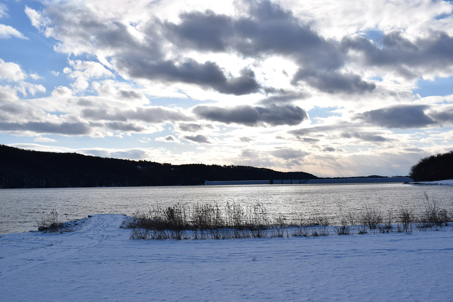 A fishing lake in Beltzville State Park