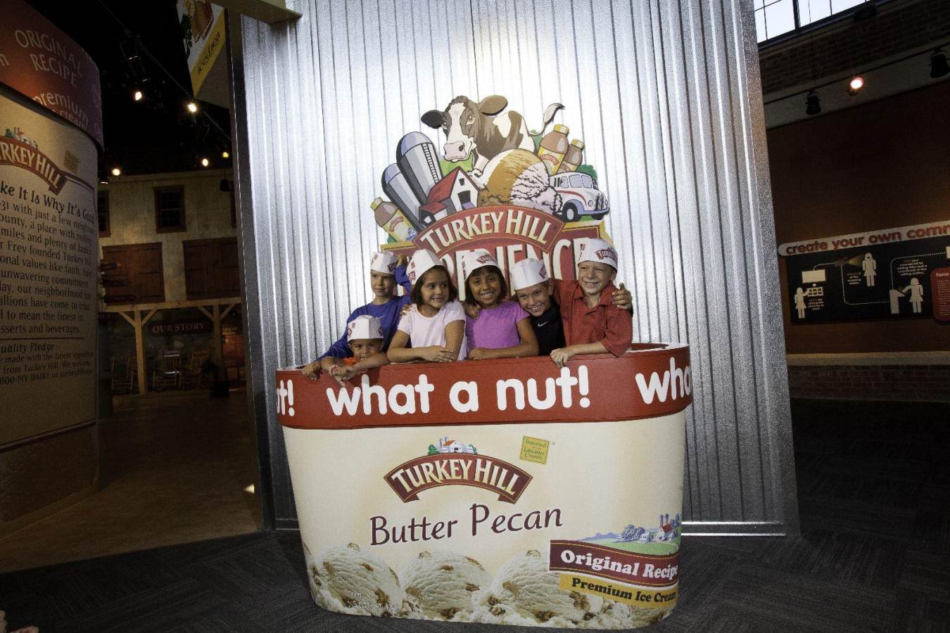 group of kids with hair cap posing for photo