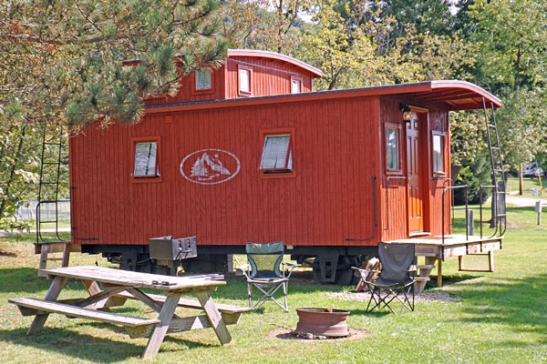 camping area near cabin