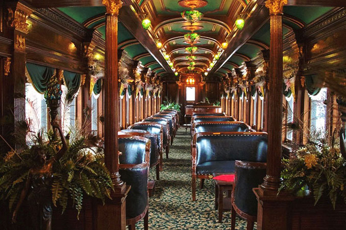 chairs inside train car