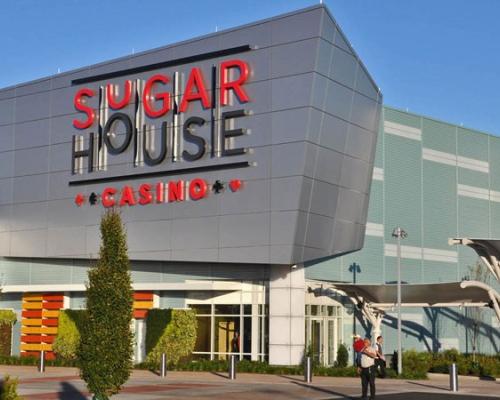 A photo of the entrance to Sugar House Casino in Philadelphia, PA