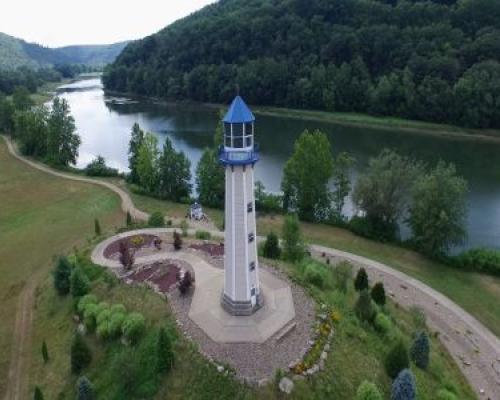 lighthouse next to river