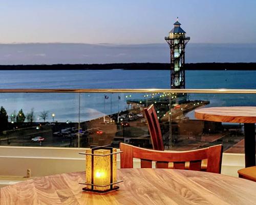 beautiful bayfront and light house view