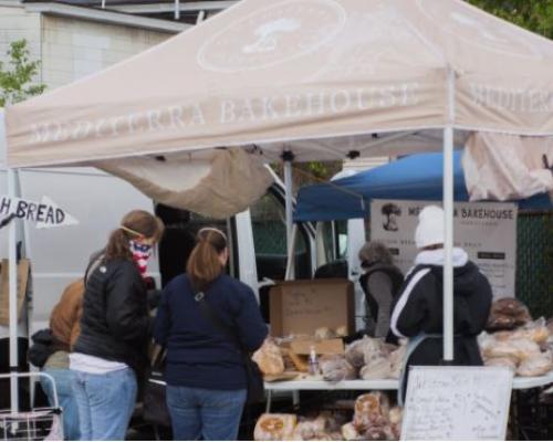 market Stall under canopy Bloomfield Saturday Market