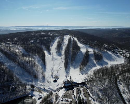 Ski Slopes areial view