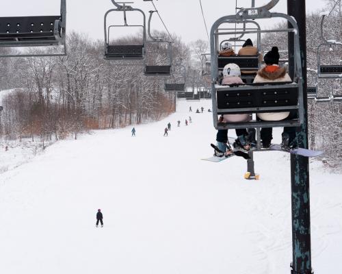 High Chair Ski Lift Ride